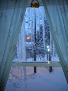 snow out window